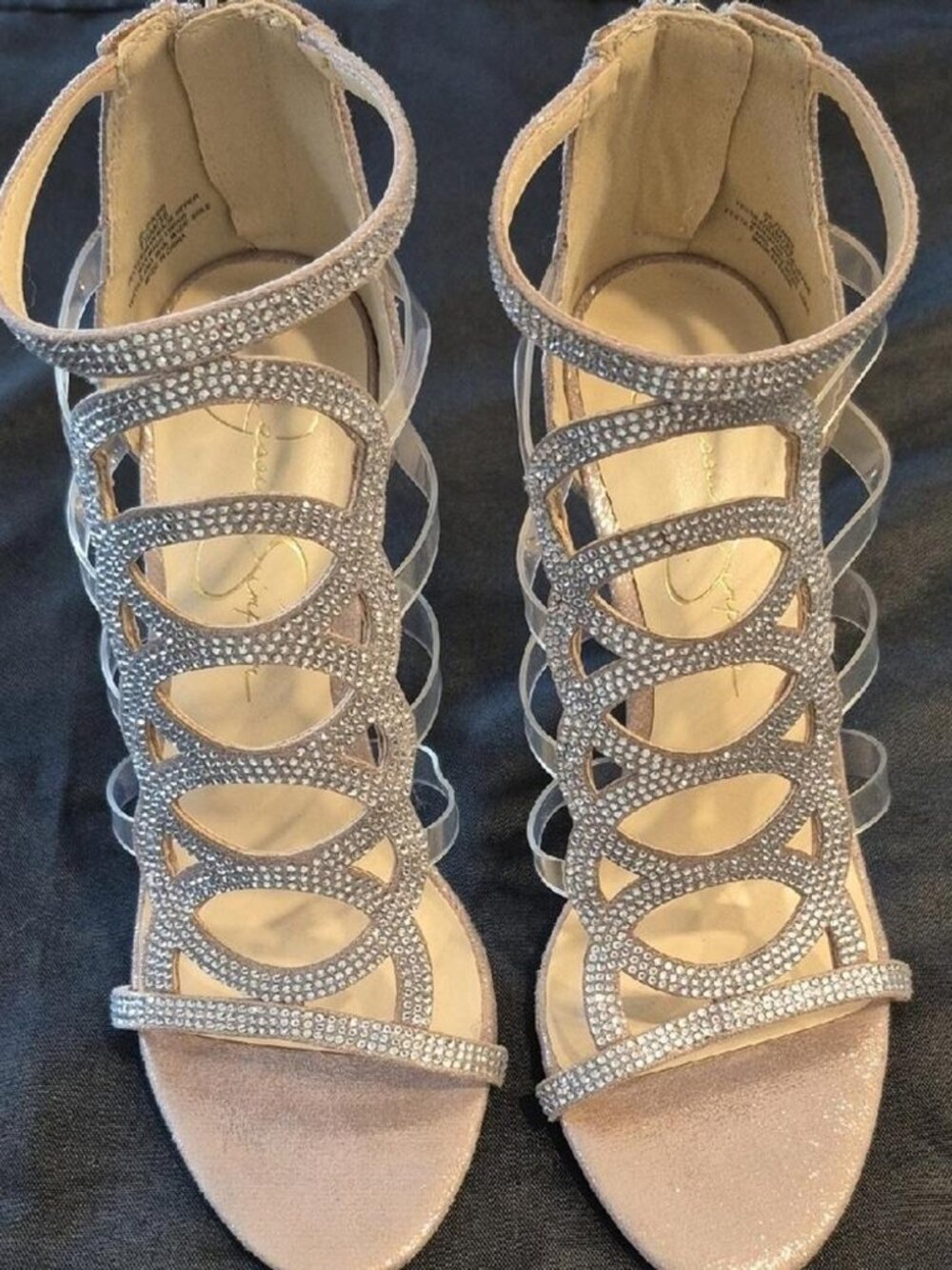Jessica Simpson Women's Silver and Pink Courts